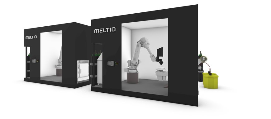 Meltio presenta una célula robótica que permite la impresión metálica 3D segura en un entorno cerrado, ideal para uso industrial 